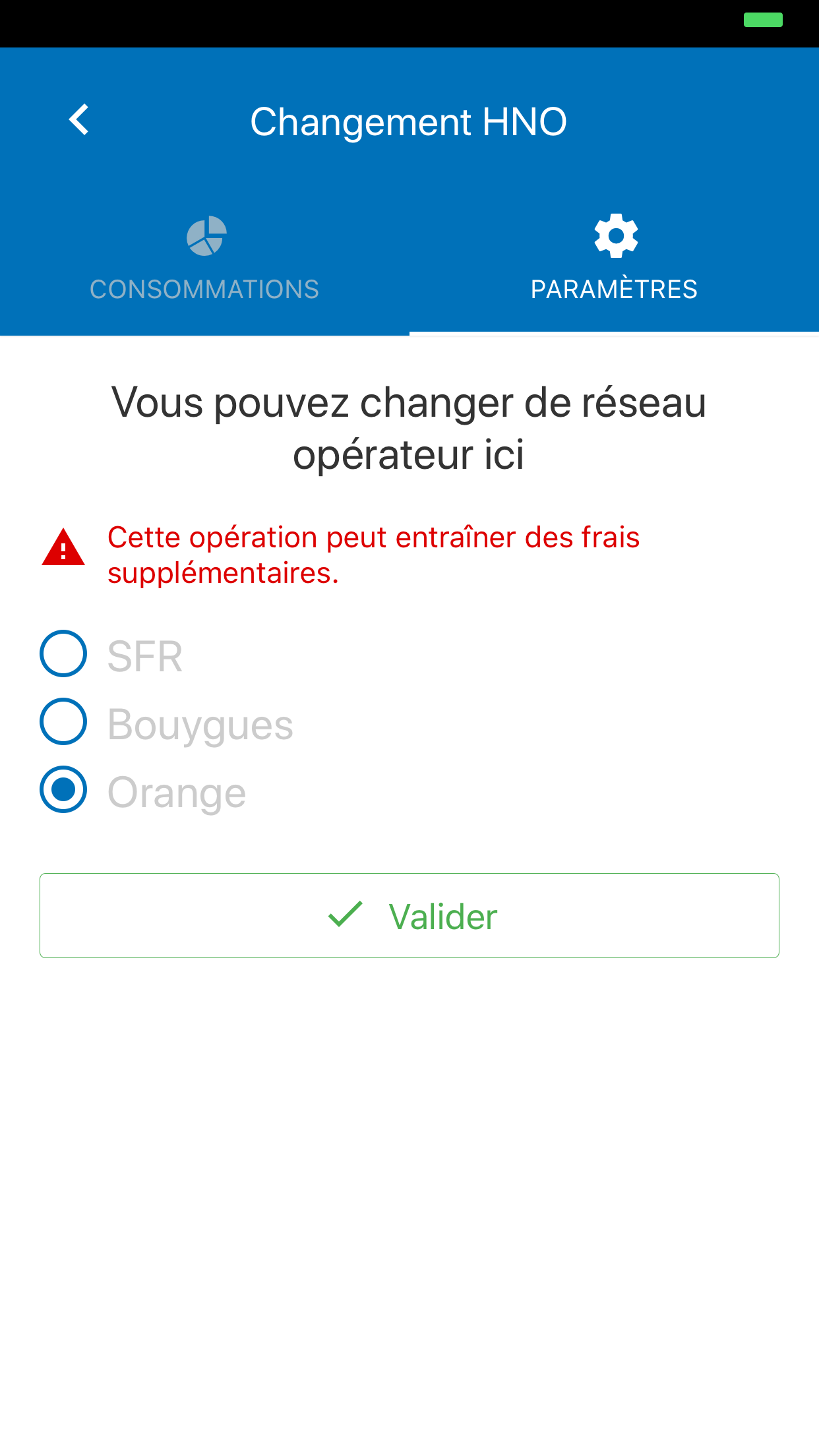 Assistance application Suivi conso